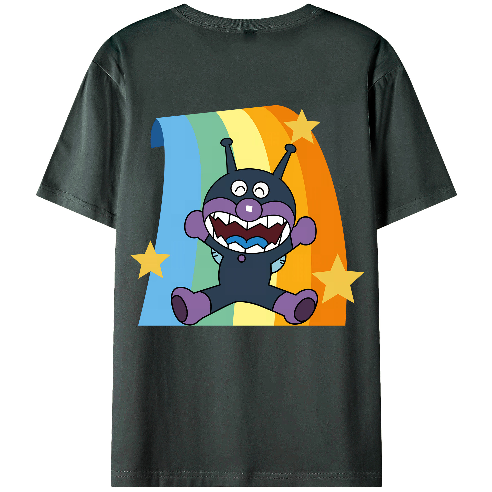 （画像用） アンパンマン Anpanman 綿100％ メンズ半袖Tシャツ（バックプリント） 通気性